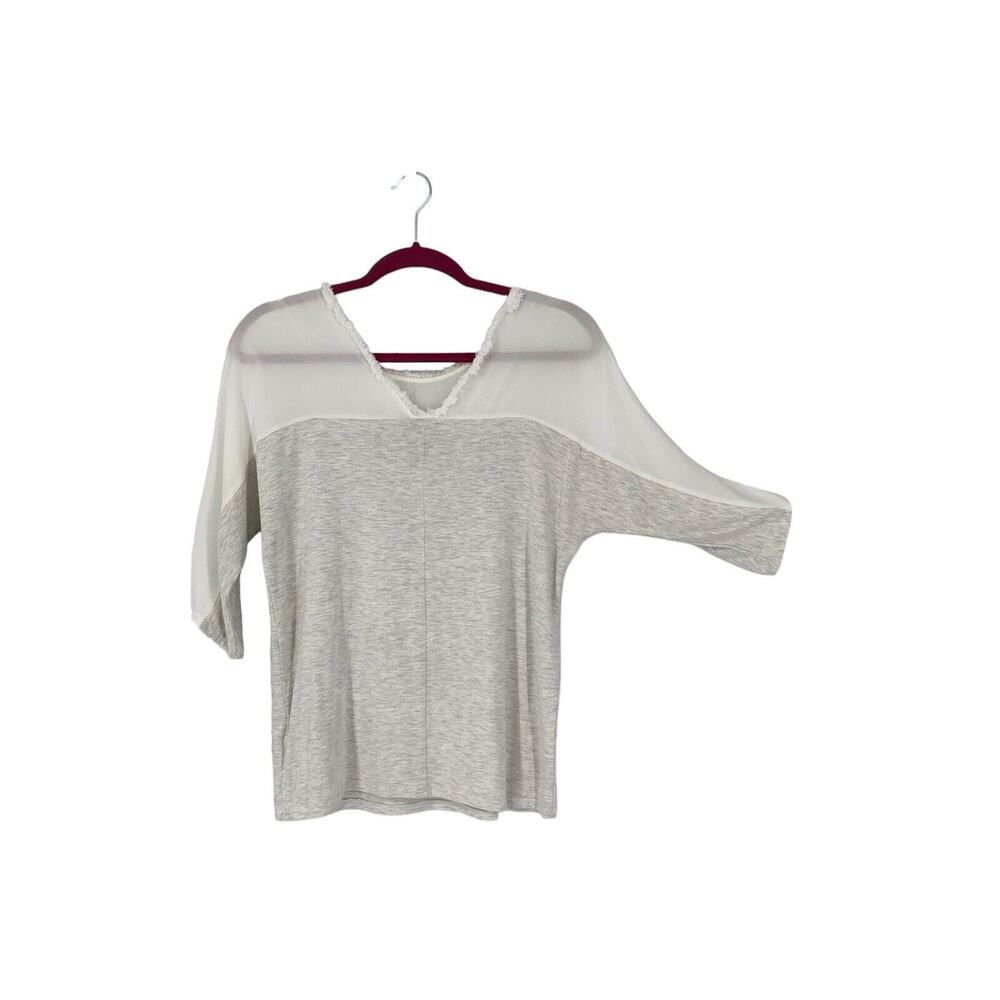 Anthropologie Dolan Left Coast Collection Avan Top Small Ivory Gray